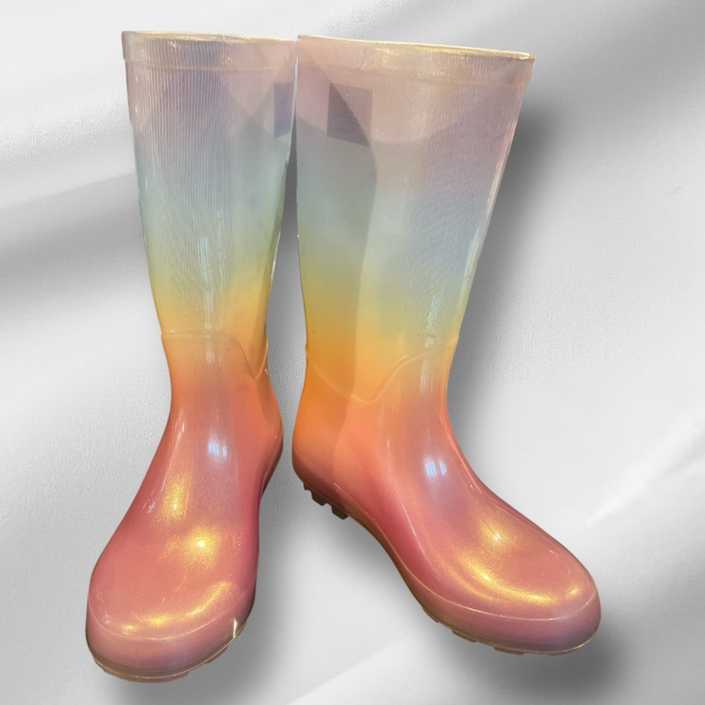 Target Kids Rainbow Rain Boots